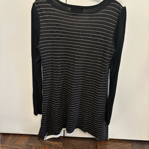 P. Luca Milano Black and White Cutout Top - Picture 2 of 4